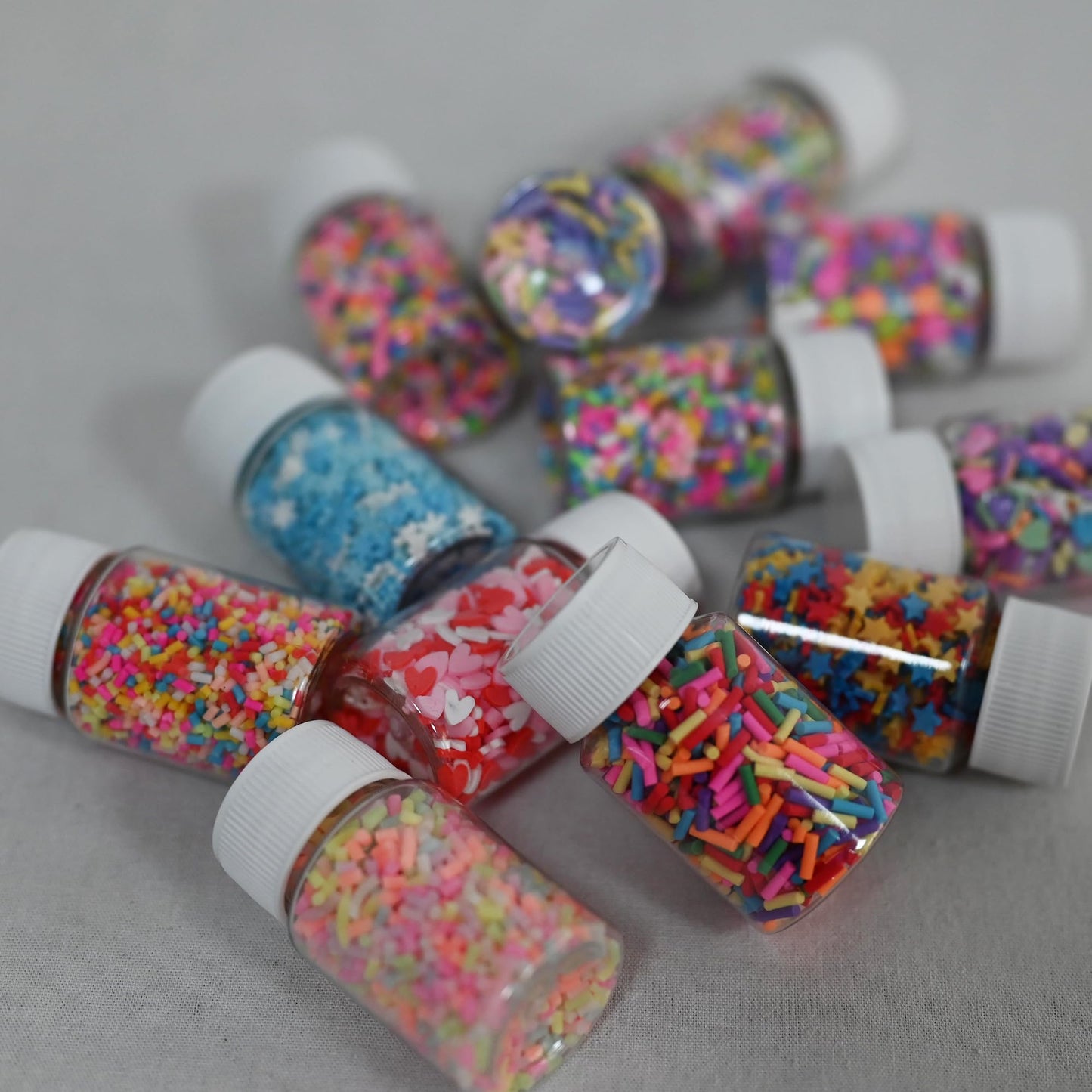 LIKETURE Fake Sprinkles 180G Non-edible Polymer Clay Sprinkles Fake Candy Sprinkles Slime Sprinkles Faux Sprinkles for Resin Slime Add Ins Plastic Sprinkle Nail Art Shaker Card Filler (Multicolor)