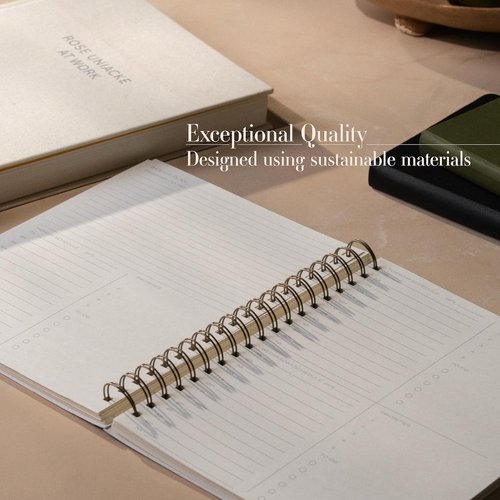 Anecdote Spiral Planner - 2026-2027 Calendar | Undated 52-Week Organizer (8.5" x 10") - Olive Color