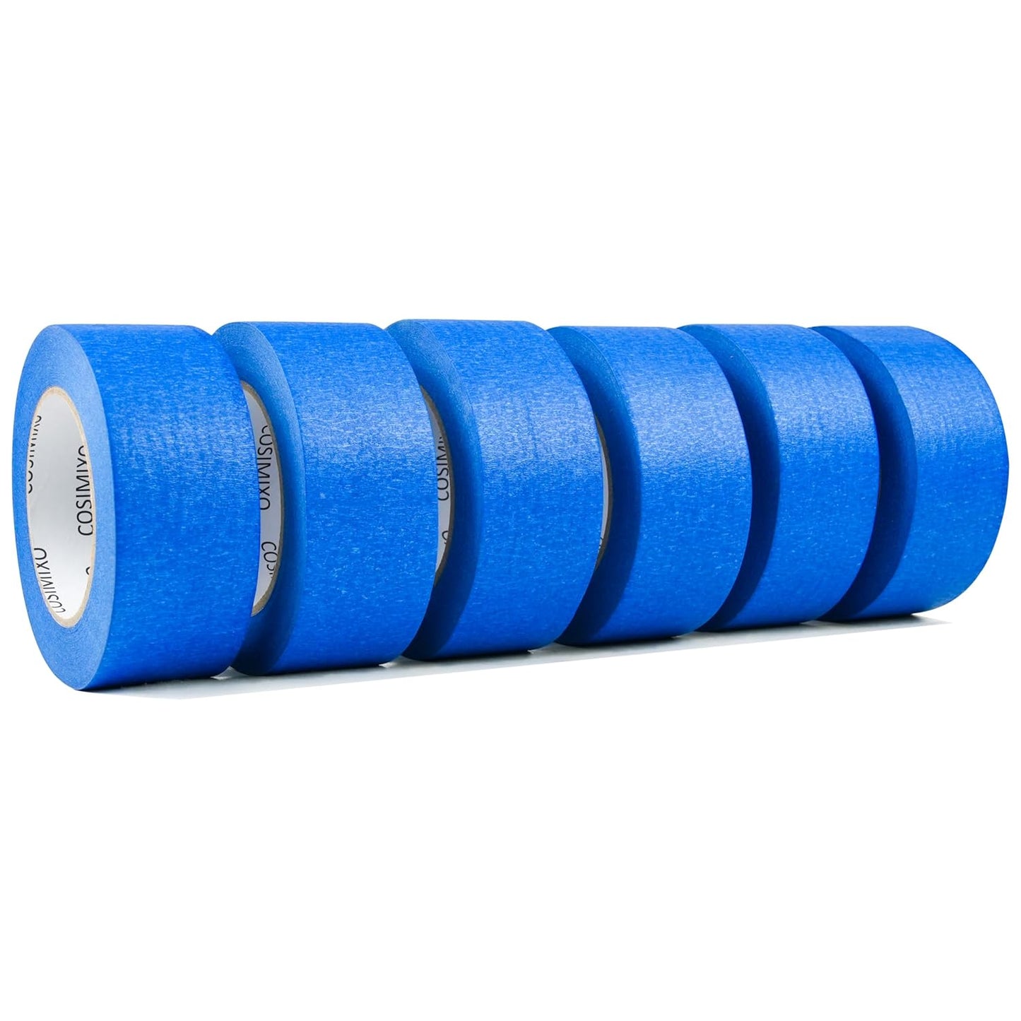 COSIMIXO Blue Painters Tape - Professional Grade 1.88 in x 60 Yds, 6 Rolls Pack | Residue-Free & Multi-Surface Use