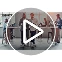 BONTEC Adjustable Height Mobile Standing Desk Cart with Lockable Wheels - Black, 25.6 x 17.7 inches