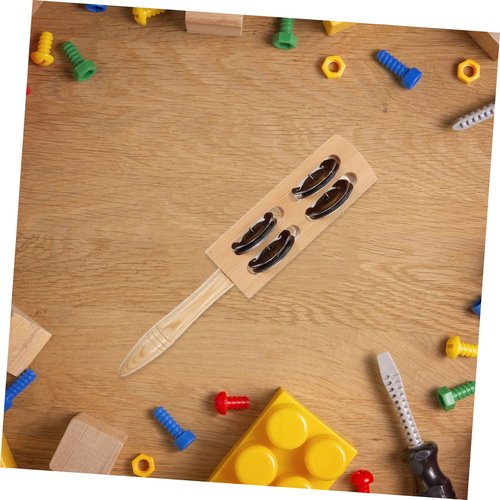 Toddmomy Wooden Jingle Girl Handheld Bell Rattles for Music Education Safe and Engaging Hand Percussion Instrument for Home School and
