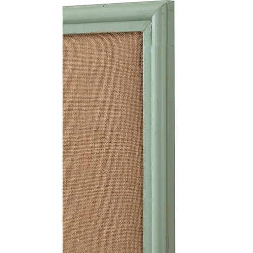 SOFE Linen Decorative Bulletin Board, Green Wood Framed 23" X 36" Office Fabric Board Organizer Wall, Pin Board for Picture Photo, Display Board for School, Home, Vision Board