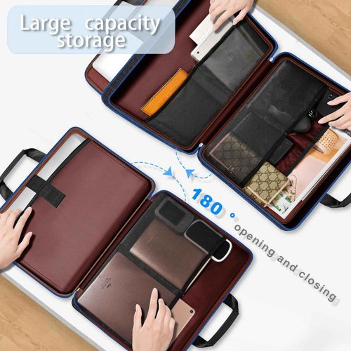 ZINZ Laptop Case 15 15.6 16 inch Sleeve, Expandable Computer Hand Bag with Multi-pockets Compatible with MacBook Pro 16 inch M4/M3/M2/M1, MacBook Air/Pro 15 inch and 15-16 inch Notebooks,B01BL01
