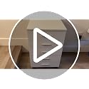 VASAGLE White 5-Drawer Mobile Pedestal Filing Cabinet with Lockable Casters