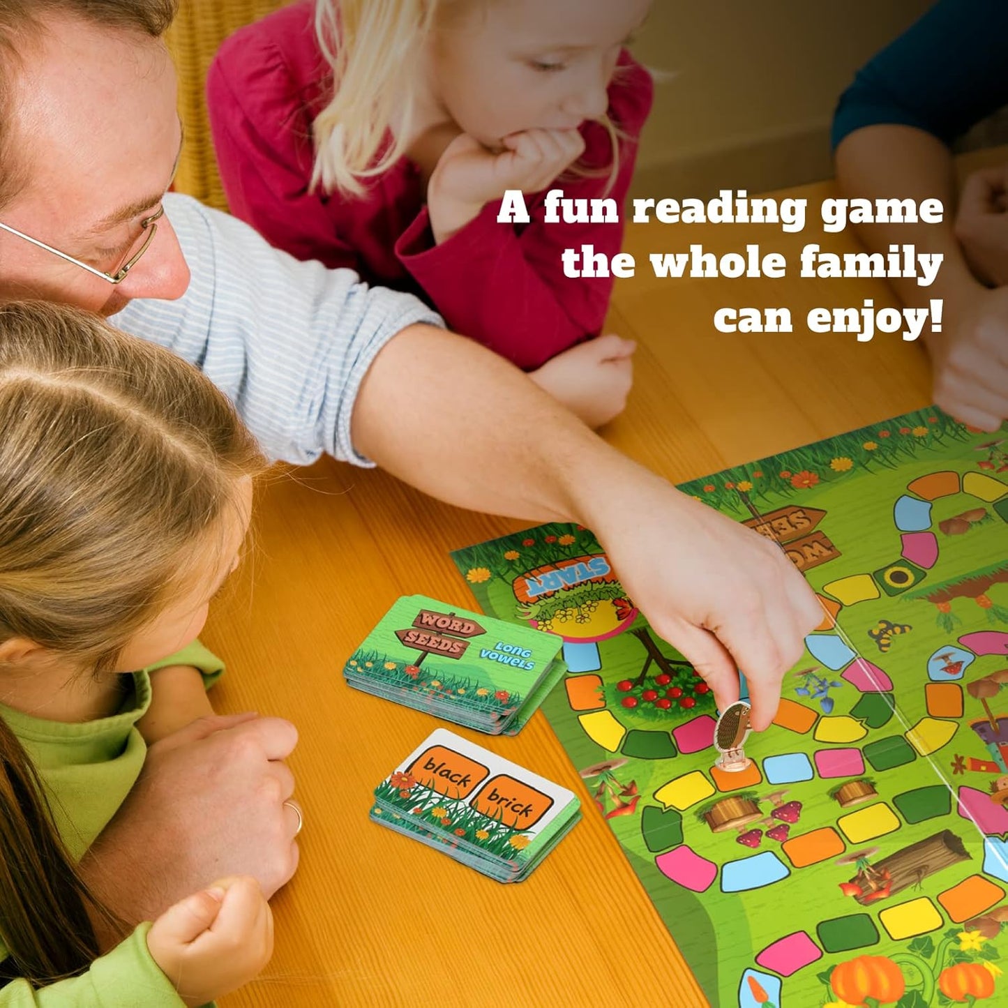 Word Seeds Phonics Game - Engaging Reading & Board Game for Kids Ages 4-8 | Learn CVC & Kindergarten Skills