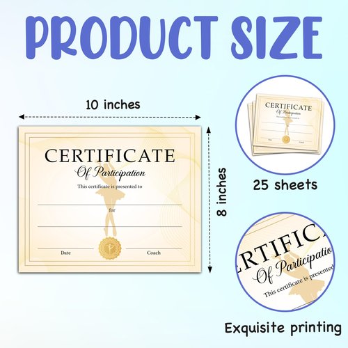 Dance Participation Certificate, 25 Pcs Dance Award Certificates, Ballet Team Competition Awards Gifts for Students, School Graduation Gifts Decorations Supplies -A17