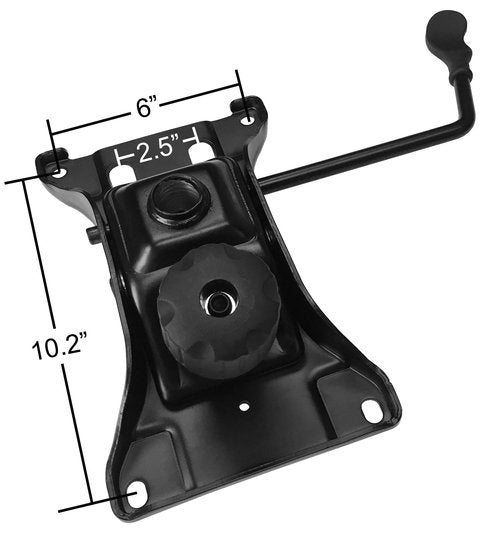 Heavy Duty Replacement Office Chair Swivel Tilt Control Seat Mechanism w/ 6" x 10.2" Mounting Holes - S2979-HD Black