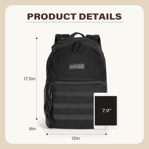Wrangler Backpack for Men and Women, Casual Daypack for Travel, Work School, Laptop Backpack with Notebook Sleeve