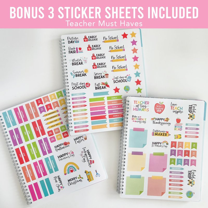 Hadley Designs Teacher Planner 2026-2027 Academic Year - Undated Teacher Lesson Planner Book for Teachers, Homeschool Planners 2026-2027, First Year Teachers Must Haves, Back to School Teaching Gifts