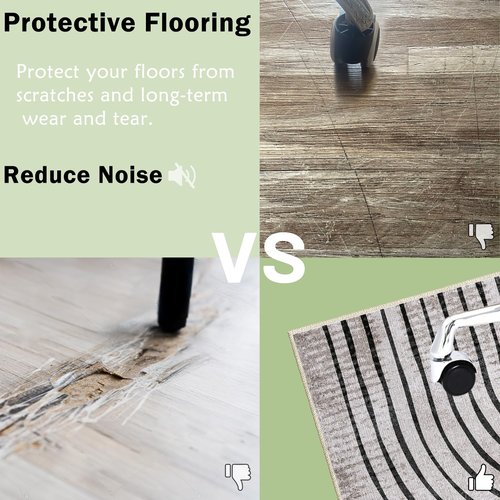 Office Chair Mat, Geometric Desk Chair Mat for Hardwood Floor, 48"x60" Floor Mat for Office Chair, No Slipping Modern Computer Chair Mat, Floors Protector for Office Home Work Game Rolling Chairs