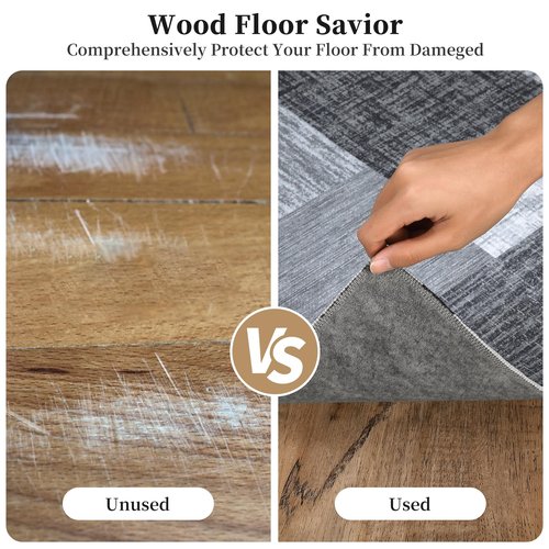 CAREMEE Office Chair Mats for Hardwood Floor, 48"X60" Desk Chair Mat for Hard Floor, Gaming Computer Chair Mat Office Rug for Rolling Chairs, Low Pile Carpet Under Chair Floor Protector, Grey