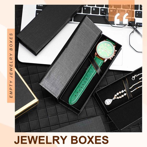 Gersoniel 40 Pcs Pen Boxes Gift Empty Black Pen Case with Cushion Cardboard Box Display Case for Jewelry Gift Birthday Souvenir Presentation Business Christmas Office Supplies