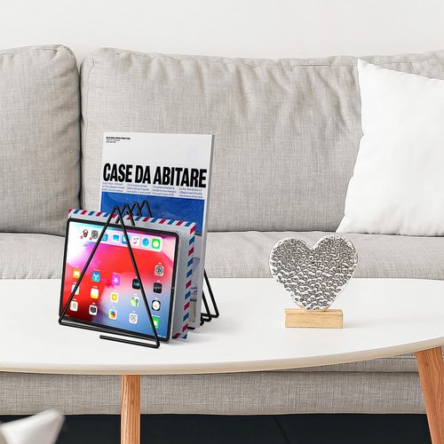 2 Sets Triangle File Folder Rack,7 Sections File Holder,File Storage Sorter/Stand,Desktop File Organizer,Wire Organizer Rack,Magazine/Paper Folder Holder,Letter/Legal, Anti-Scratch/Rusty