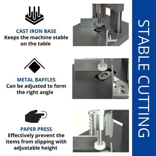 Corner Rounder Cutter Machine - Heavy Duty Punch for Paper Cardstock and PVC Cards Precision Cutting Tool for Rounded Edges Ideal for Office Crafting and Business Use