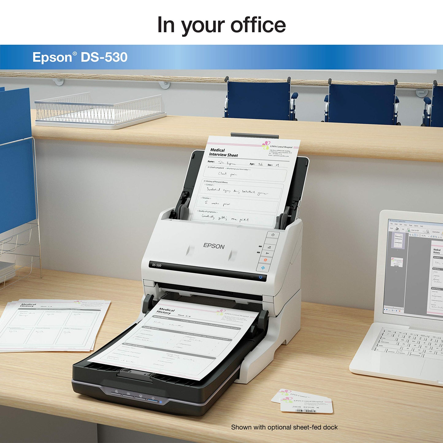 Epson DS-530 Document Scanner: 35ppm, Twain & ISIS Drivers
