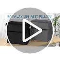 Royalay Under Desk Foot Rest with 3-Height Ergonomic Support, Grey 17x11x17in, Memory Foam