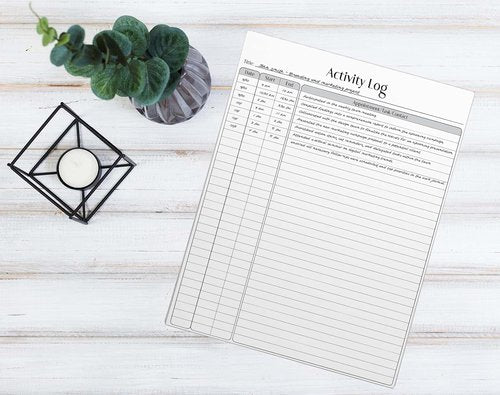 Better Office Products Activity Log Notepad - 8.5" x 11" Daily Planner with 50 Sheets for Productivity Tracking