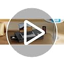 SAIJI Black Portable Laptop Lap Desk Fits Up to 17-Inch with Storage Drawer
