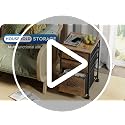 DEVAISE 3-Drawer Mobile File Cabinet + Rustic Brown Wood Grain 15.8''D x 15.4''W x 26.8''H