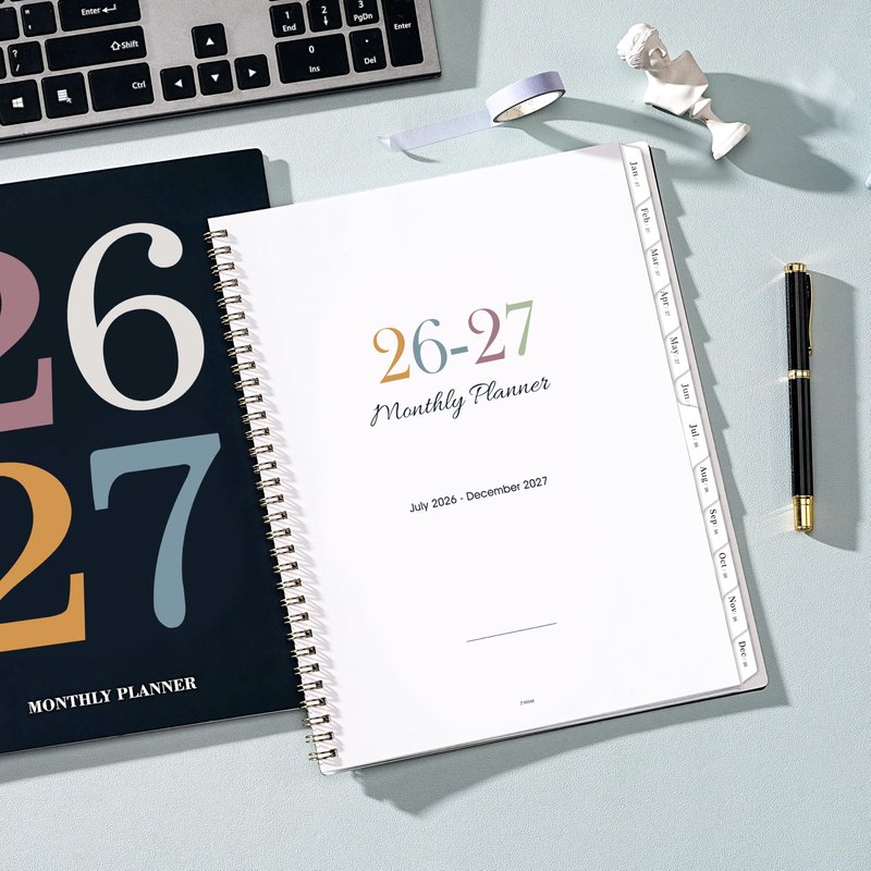 2026-2027 Monthly Planner - 2026-2027 Planner from July 2026 - Deccember 2027, Monthly Planners 8.5''x11'', 18 Months with Tabs, Large Daily Blocks, Double Inner Pocket