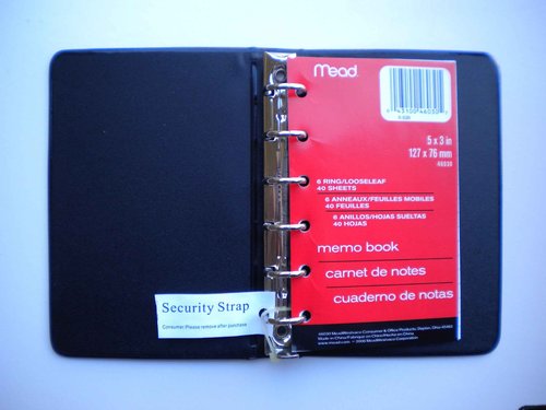 Mead Little 6-Ring Memo Binders for 3 X 5-inch Paper, in Colors - Pack of 4