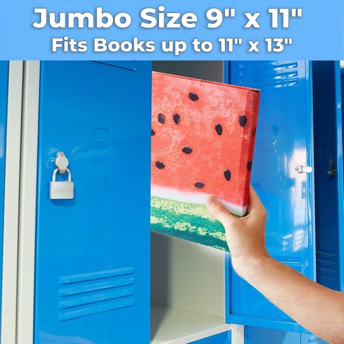 Regine Switzerland Jumbo Book Covers - Easy Apply, Reusable 9x11 Textbook Jackets | Fun Washable Designs for Kids & Teens
