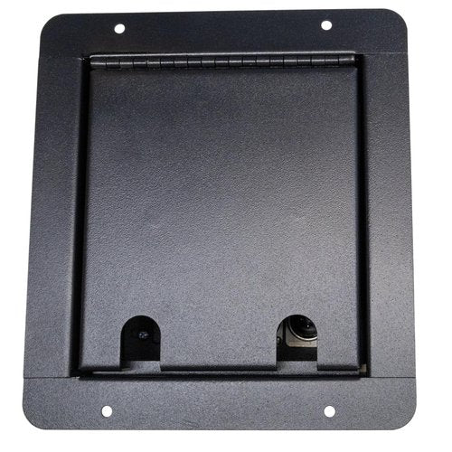 Pro Audio Recessed Stage Floor Box with Passthrough Connectors (with 110v, 6 Female 3 Pin XLR, 1 Male XLR, Ethernet RJ45)