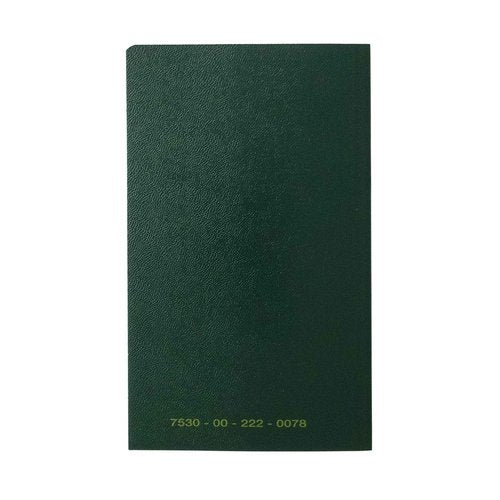 Tacticai 12-Pack Green Military Memorandum Book, 3.25” x 5.5” - 144 Pages, for Note and Memo Keeping, Side Bound, Pocket-Sized Paper Pad, NSN 7530-00-222-0078