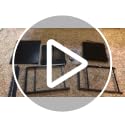 Black Small Rolling File Cabinet Cart with 2 Drawers, Lockable Wheels & Under-Desk Printer Stand