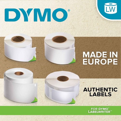 DYMO LW Durable Industrial Labels for LabelWriter Label Printers, White Poly, 2-1/4” x 1-1/4”, 1 Roll of 800