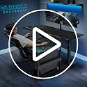 EUREKA ERGONOMIC Height Adjustable PC Stand Black - Universal Tower Cart