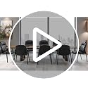 Simple Deluxe Black Padded Armrest Guest Chair – 1 Pack Thickened Cushion, No Wheels