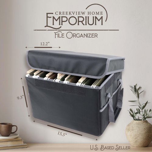Creekview Home Emporium Emergency File Organizer Security Safe Lock Box - Fire Safe Boxes for Important Documents Money