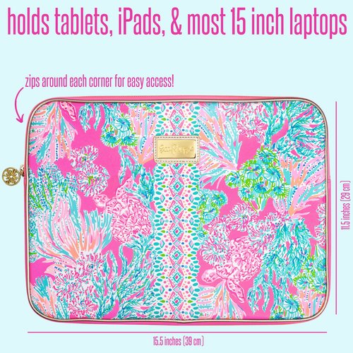 Lilly Pulitzer Laptop Sleeve Seaing Things One Size