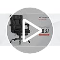 Ergonomic Executive Office Chair with Foot Rest – Headrestless, Black