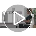 Black 3-Inch Memory Foam Seat Cushion for Office Chair - TranquilRelax Large