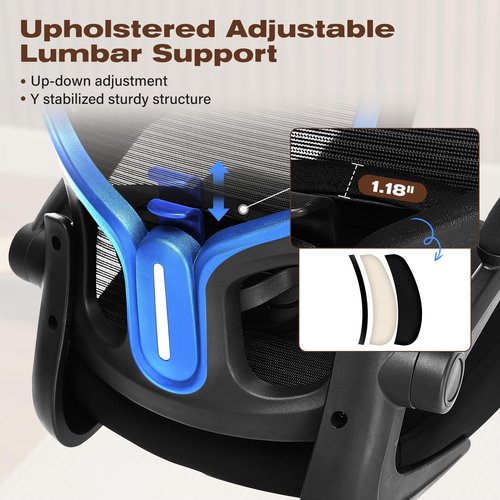 400LBS Drafting Chair, Tall Office Chair with Adjustable Lumbar Support&Footrest Ring, Comfy Extra Deep W-Shape Thicken Cushion, Breathable Mesh Standing High Desk Chair with Padded Flip-up Armrests