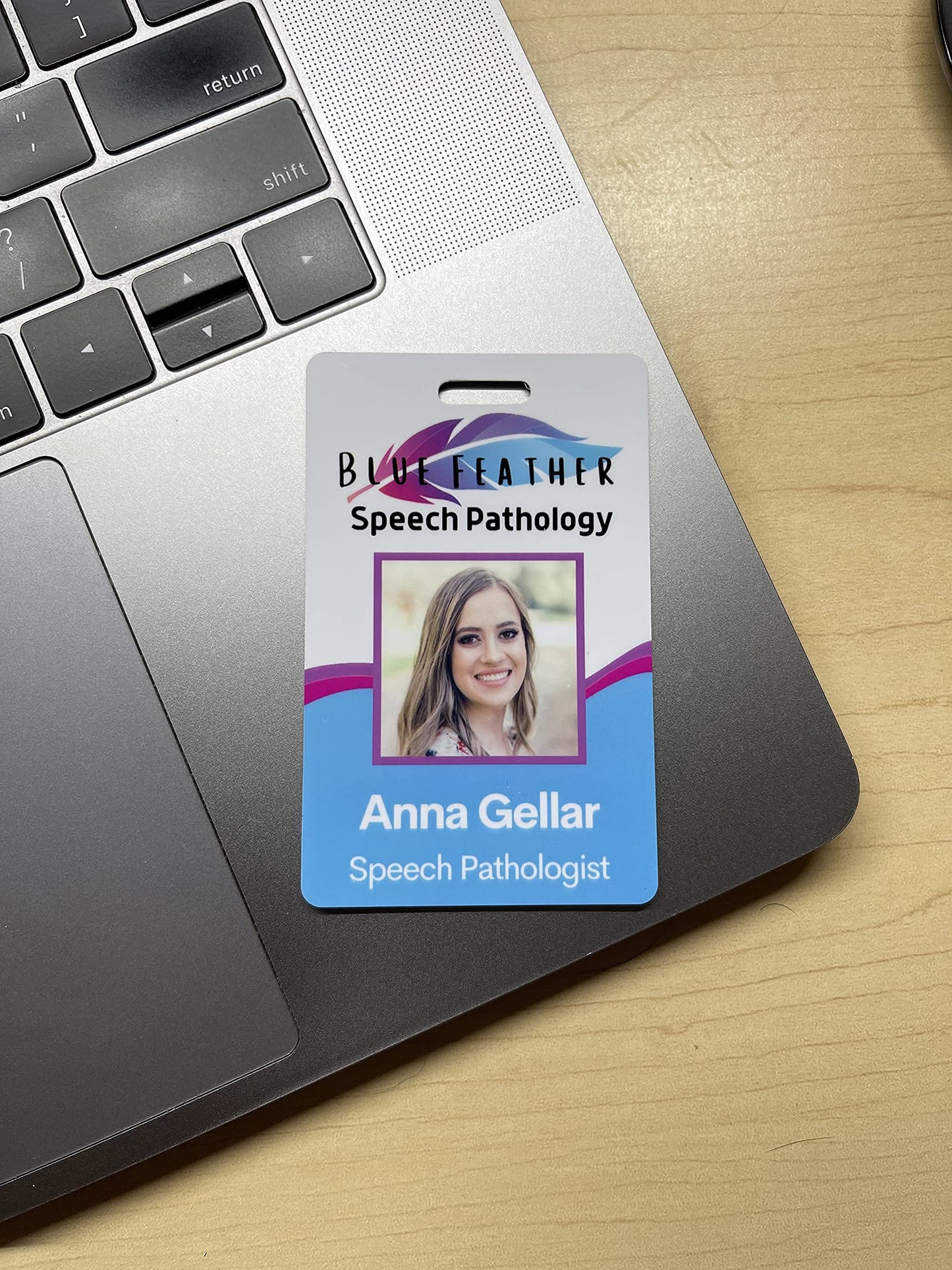 Photo ID Badges Custom Printed - High Definition Edge to Edge Printing Work Badge Custom ID Badge