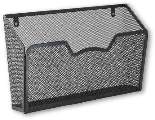 Simple Houseware Wall Mount Single Pocket File Organizer Holder, 3 Packs, Black