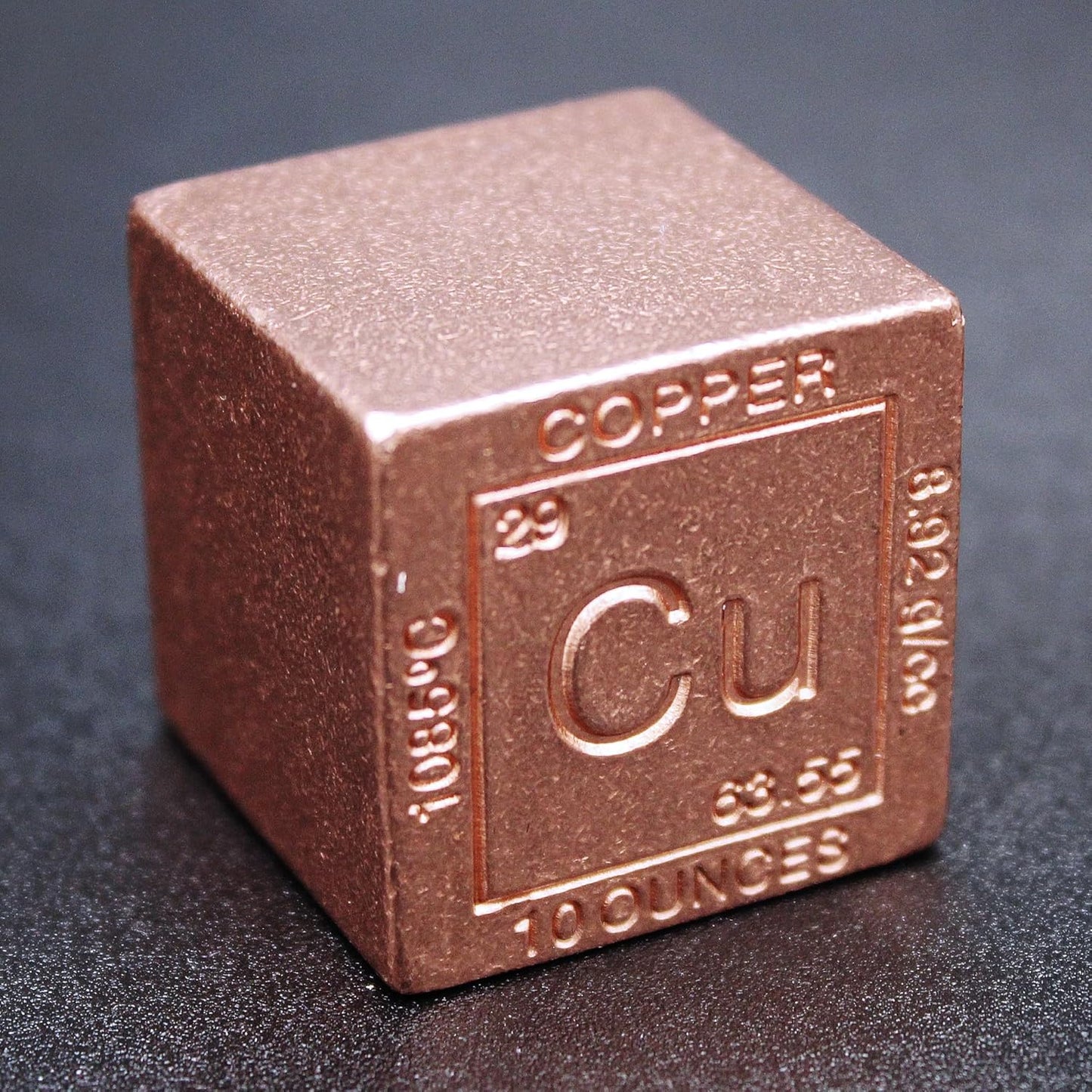 1 lb Copper Bar (Flat Style) .999 Pure Bullion with Periodic Table Element Design (1 Pound) by Mint State Gold