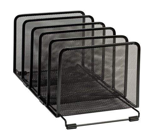 Rolodex File Sorter, Mesh, Stackable, Five Sorters, Black (8.25" x 14.375" x 7.75")