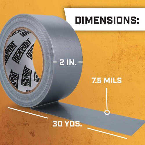 Lockport Duct Tape Heavy Duty Waterproof - 10 Roll Pack Silver Duct Tape Bulk - 30 Yards x 2 Inch - No Residue, Flexible, Strong, All- Weather Resistant and Easy Tear - Grey Heavy Duty