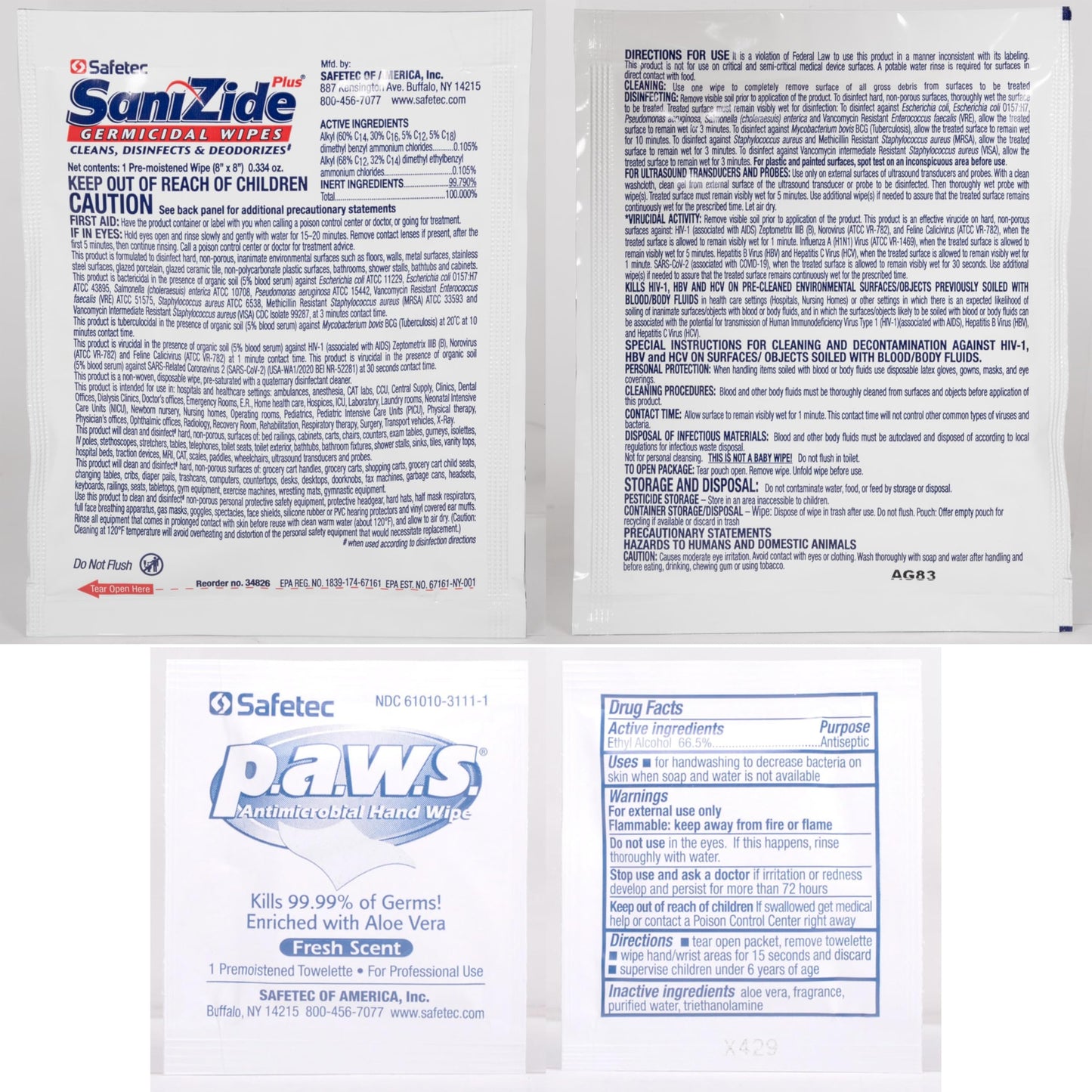 MFASCO Bloodborne Pathogens Spill Kit - Cleaning Bag, Disposable Vomit Clean Up Kit for Restaurants, Safety for Bodily Fluids, Blood, Latex Free, First Aid, Non-Chlorinated Fluid Urine Solidifier