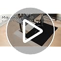 Melising 36x48 Adjustable Office Chair Mat for Hardwood Floors - Non-Slip, Anti-Static, 36" x 48" Black