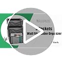 EASEPRES 3-Pack Mesh Hanging File Organizer Wall Mount Pocket Folder Black