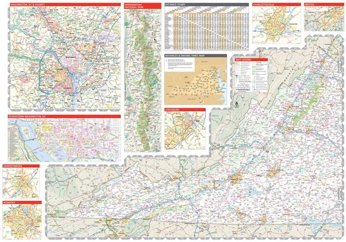 Rand McNally Easy to Read: Virginia State Map