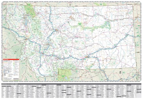 Rand McNally Easy to Read: Montana, Wyoming State Map