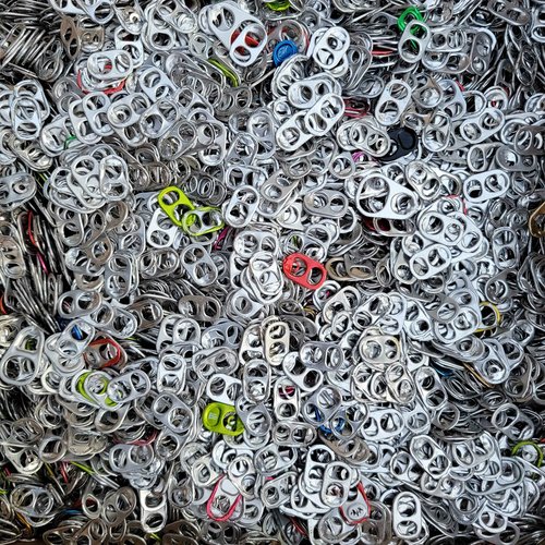 5,000 Aluminum Pop Soda Beer Pull Tabs, Bulk Pack - Great for Crafts & Charity Drives by Pinehurst Crafts, Silver (with 10% colored)