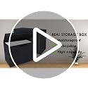 Leffis 1 Pack Black Comic Book Storage Box 15.5 x 7.5 x 11.3 inches - Space-Saving, Durable PVC Organizer