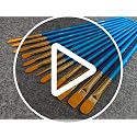 BOSOBO 2 Pack Blue Small Paint Brushes Set for Acrylic, Watercolor, Oil Painting, Nail & Face Art